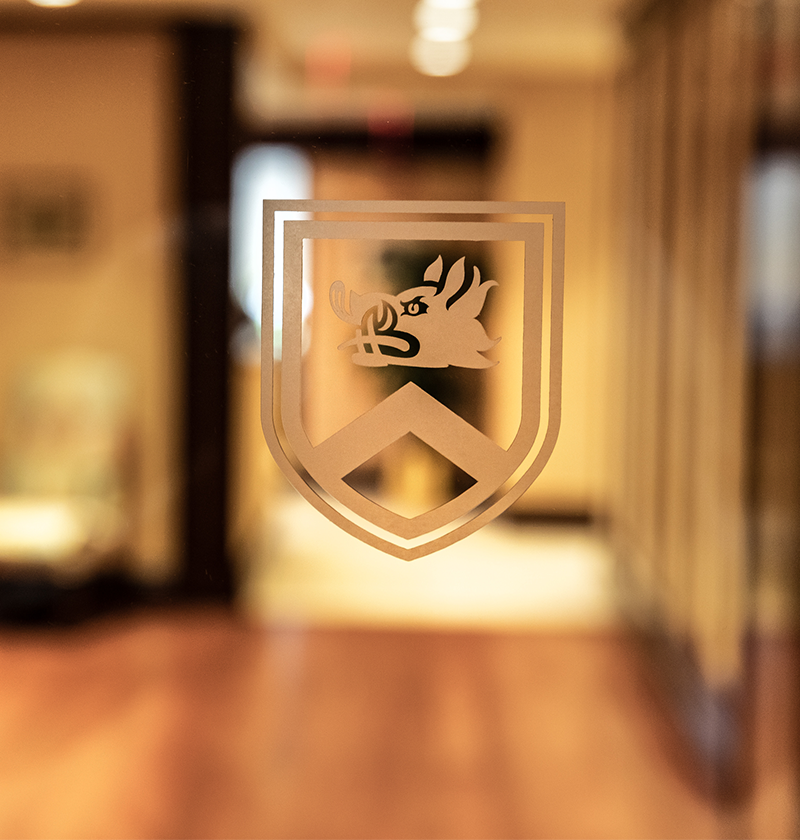 Photo of Silvercrest logo emblazoned on a glass door